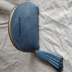 Portland Leather goods Taco tassel pouch in Indigo